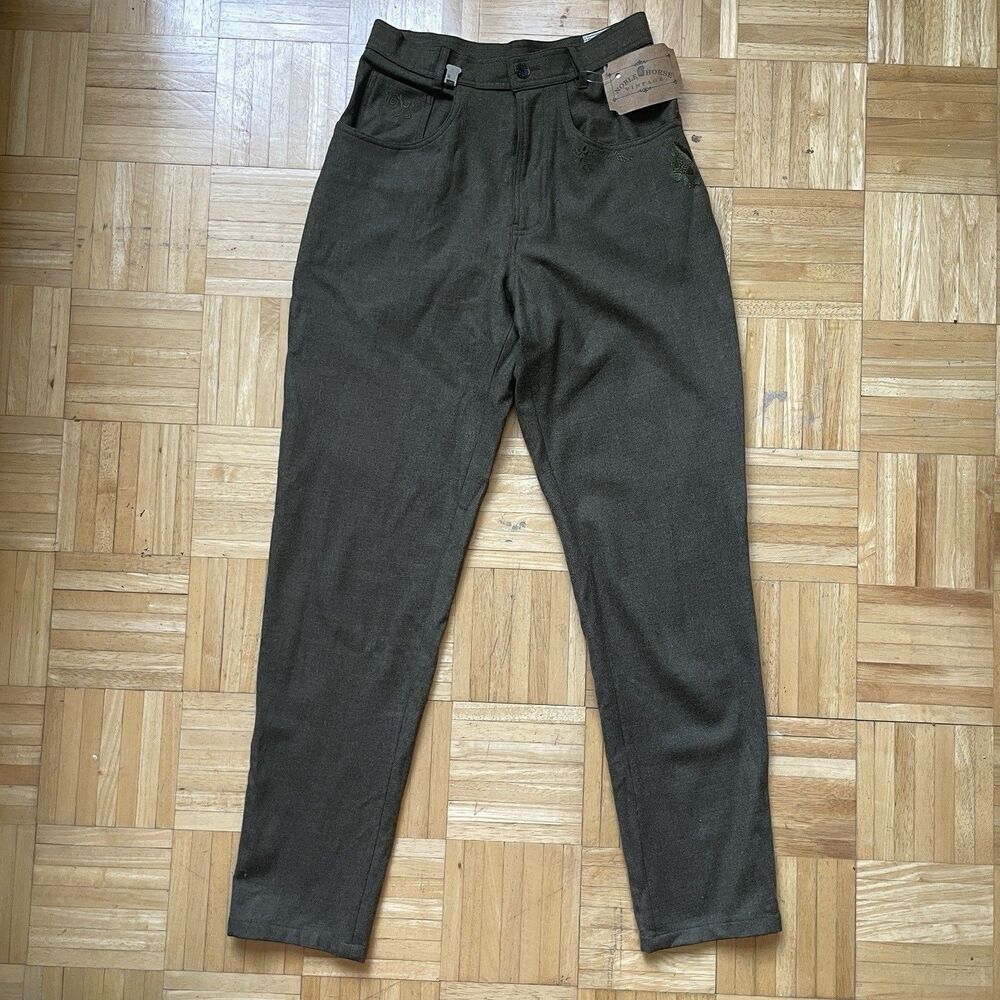 Steinbock Hunting Austria Pants Womens Size 26x30 Olive Green Floral Gorpcore